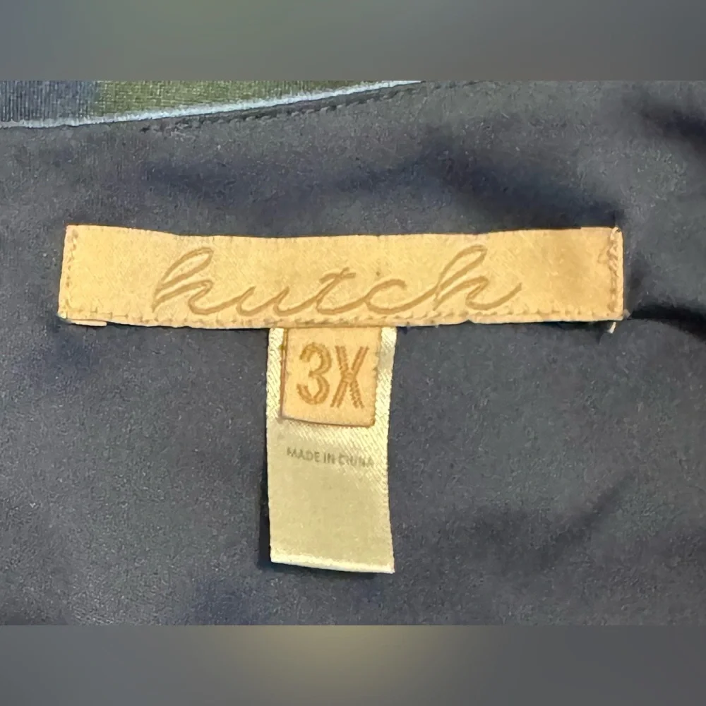 Hutch Anthropologie Long Sleeve Faux Wrap Abstract Dress Stretch Size 3XL - Picture 7 of 9